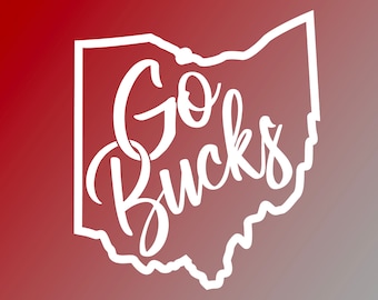 Ohio State Buckeyes Decal – "Go Bucks" Vinyl Car Window Sticker