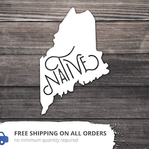 Maine State Decal / Maine State Sticker / Maine Native / Maine Hometown / Home State Decal