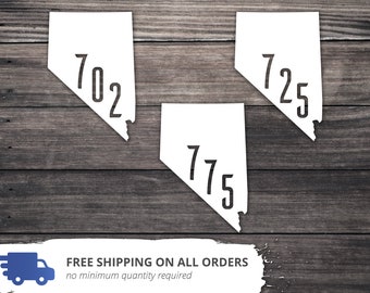 Nevada State Decal with Area Code