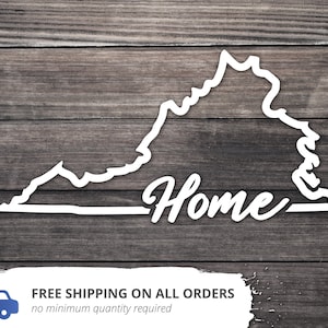 Virginia State Decal / Virginia Home State Sticker / Virginia Home / Virginia Bumper Sticker / Tumbler Laptop Wall Decal