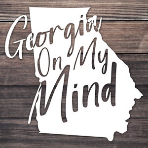 Georgia State Decal / Georgia On My Mind / GA State Decal / Yeti State Decal / Georgia Car Decal / GA Jazz Decal / GA Roots