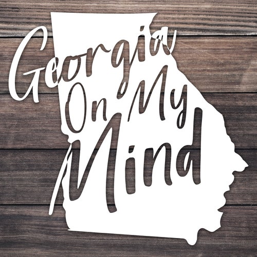 State Decal / on My Mind / GA State Decal / Etsy