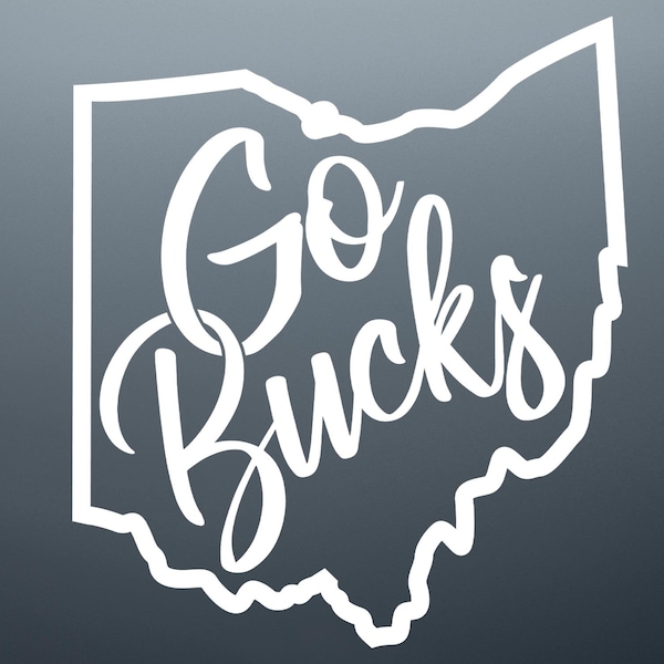 Go Bucks! Vinyl Decal / OSU Ohio State Buckeye Decal For Car Wall Cup / Script Ohio / Ohio Home Roots Decal / OH Decal