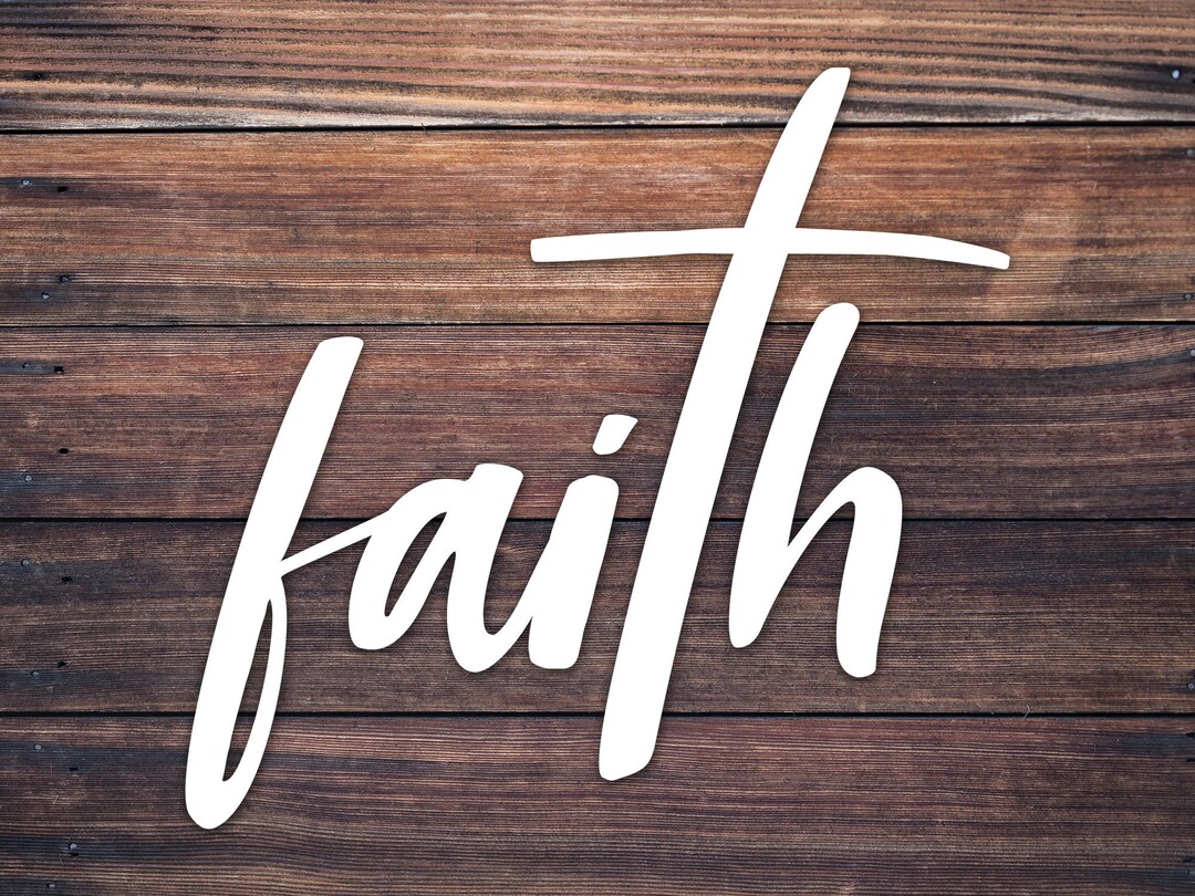 Faith Cross Vinyl Decal - Christian Car, Cup, Window Sticker - Etsy