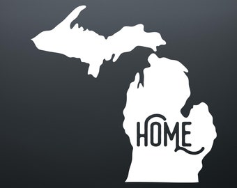 Michigan Home State Decal Sticker - Car, Laptop, Window
