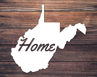 West Virginia Home State Decal - WV Car, Laptop, and Tumbler Sticker