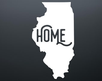 Illinois Home State Decal: Oracal 651 Vinyl Sticker