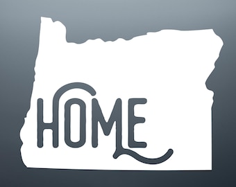 Oregon Home State Vinyl Decal: Car, Laptop, Window Sticker