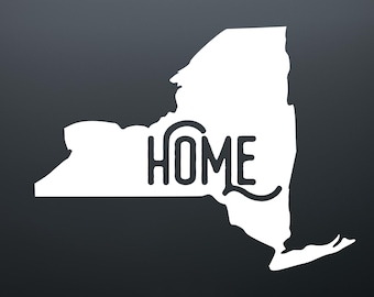 New York Home State Vinyl Decal Sticker
