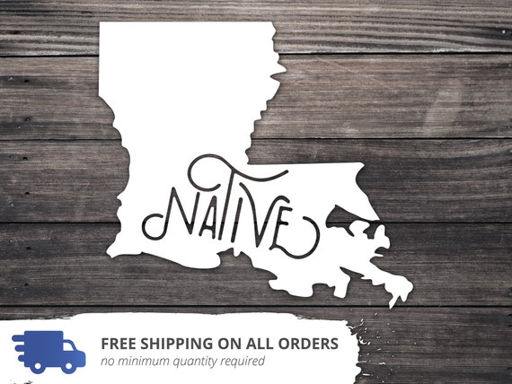 Louisiana Native Decal: Glossy Vinyl State Pride Sticker