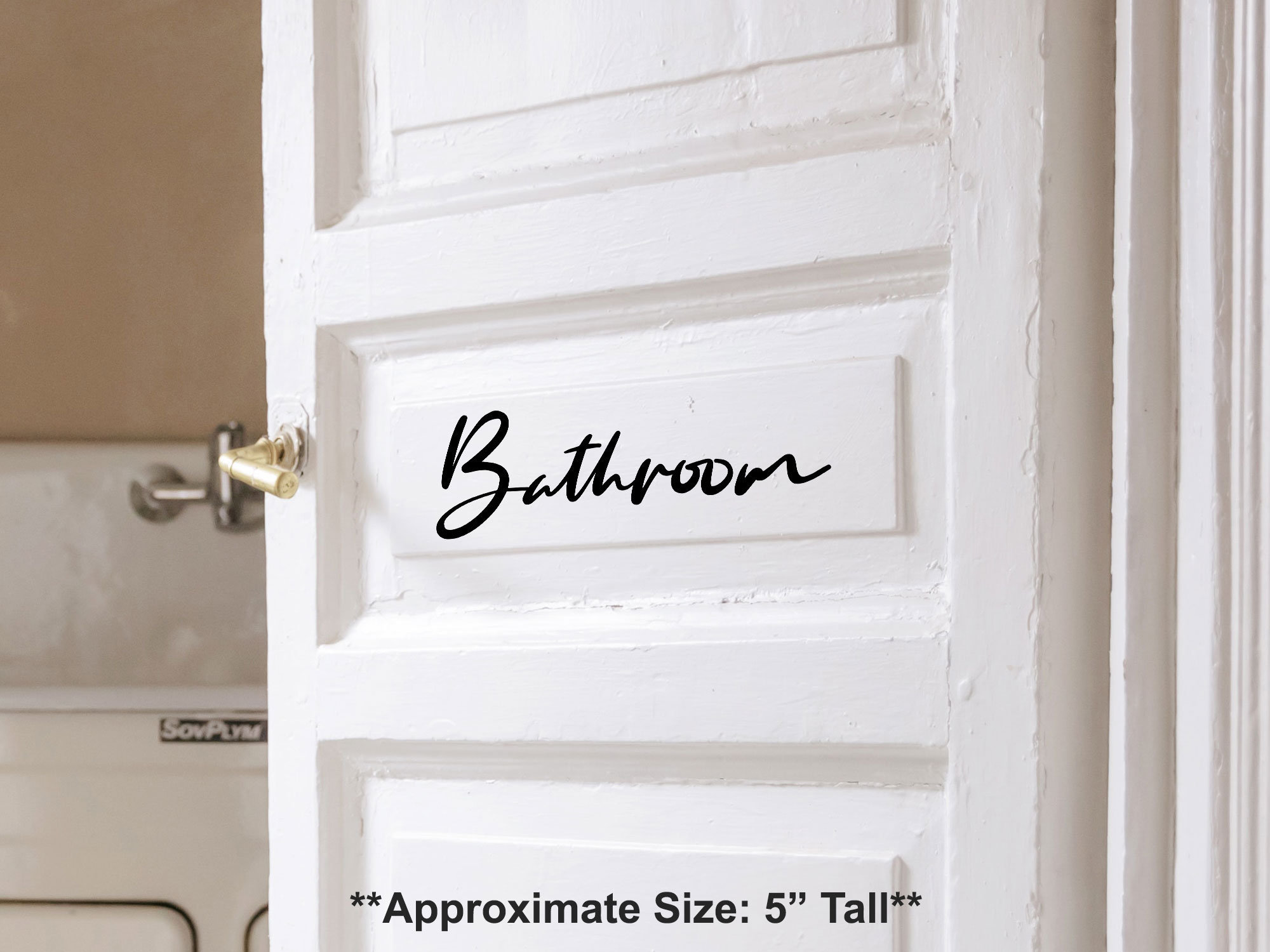 Bathroom Door Decal / Bathroom Door Sticker / Bathroom Door Etsy