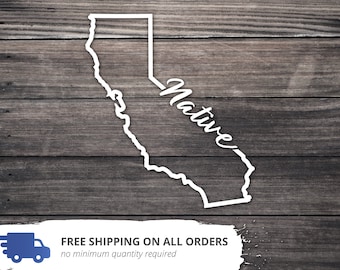 Native California State Decal: Oracal 651 Vinyl Bumper Sticker