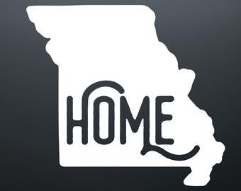 Missouri Home State Decal - Car, Laptop, Window Sticker