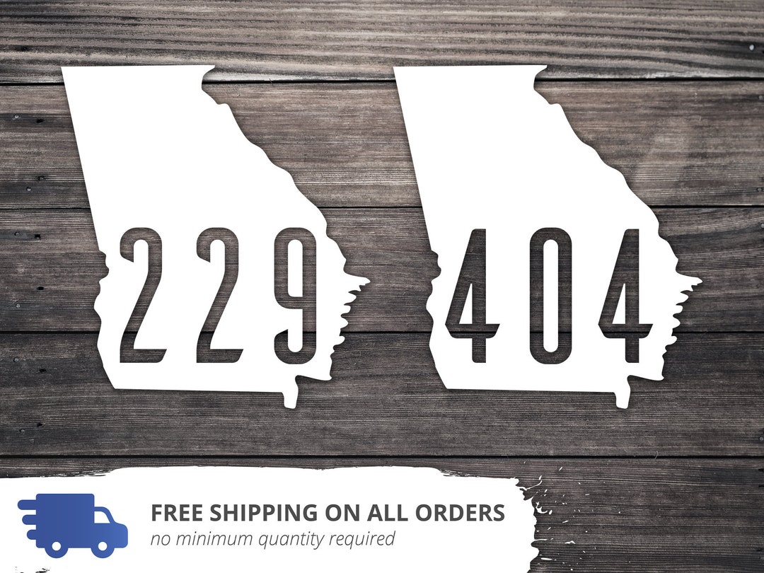 Georgia State Decal / Georgia Area Code Sticker Decal / Atlanta Georgia ...