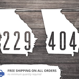 Georgia State Decal / Georgia Area Code Sticker Decal / Atlanta Georgia 404 / Savannah Georgia / Georgia GA Home / Vinyl Sticker