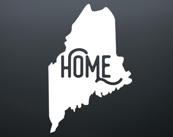 Maine Home State Vinyl Decal Sticker