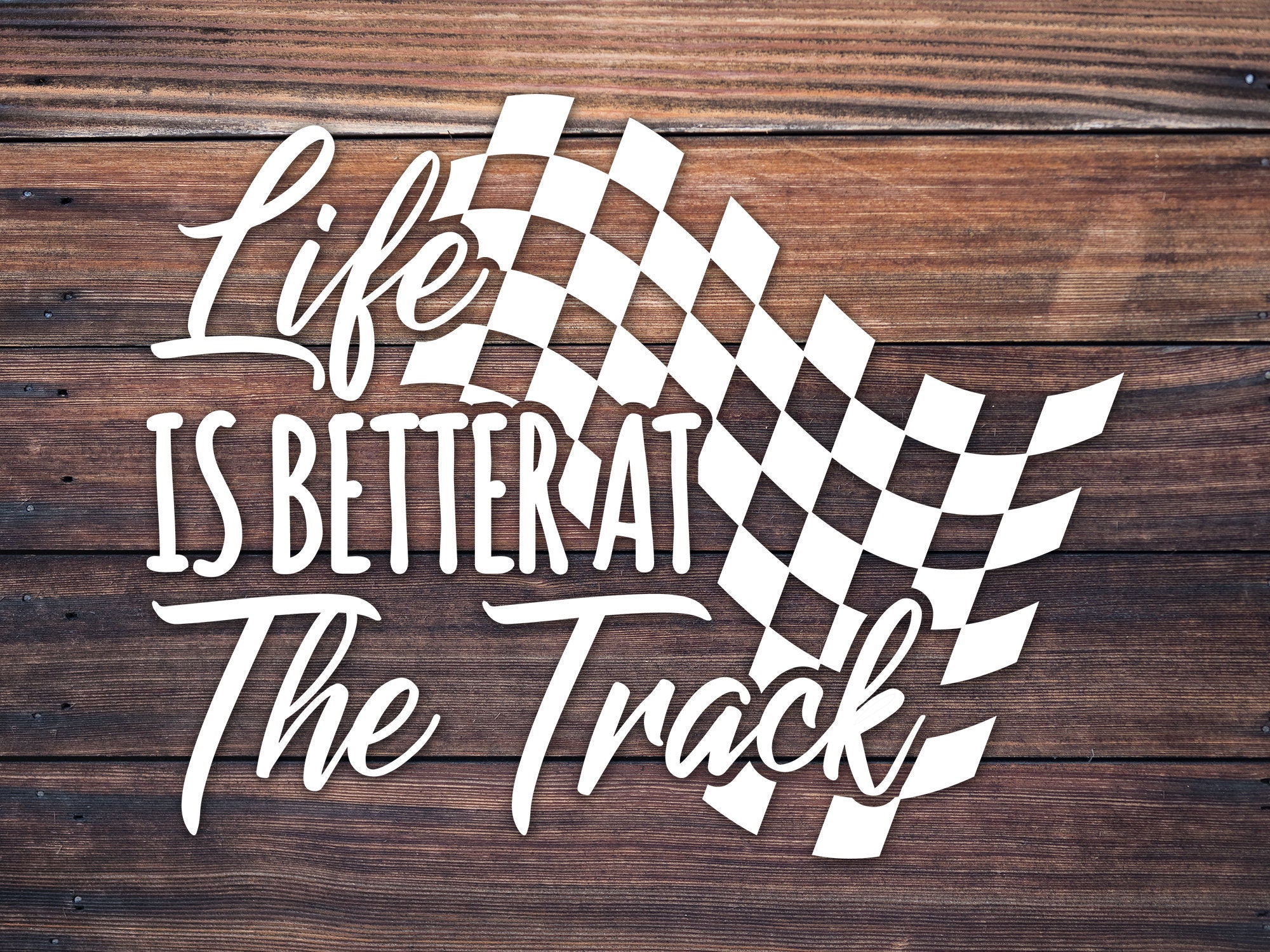 Drag Racing Decal Car Cup Vinyl Decal / Track Life Sticker / Life Is …
