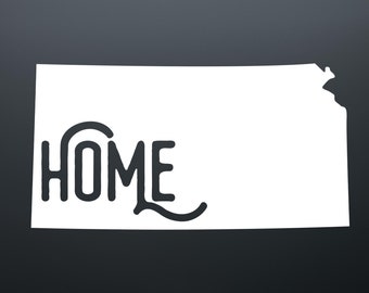 Kansas Home State Vinyl Decal - Car, Laptop, Window Sticker