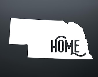 Nebraska Home State Vinyl Decal - Car, Laptop, Window Sticker