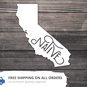 California State Decal / California State Sticker / California Native / California Hometown / Home State Decal