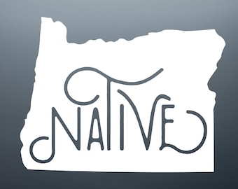 Oklahoma Native State Decal: Car, Laptop, Tumbler