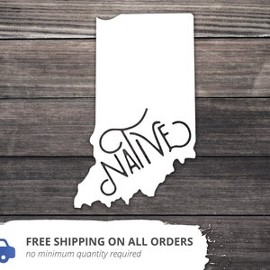 Indiana State Decal / Indiana State Sticker / Indiana Native / Indiana Hometown / Home State Decal