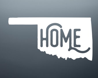 Oklahoma Home State Vinyl Decal: Car, Laptop, Window Sticker