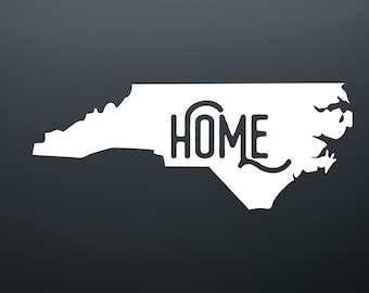 North Carolina Home Vinyl Decal, Car Window Sticker