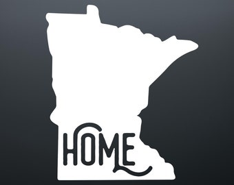 Minnesota Car Decal / Minnesota Home State Decal Sticker / Minnesota Home / Laptop Car Window Cup Bumper Sticker / Vinyl Decal Sticker