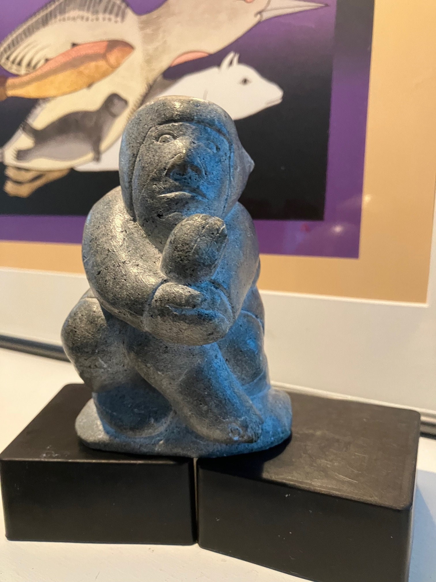 Soap Stone Bear by Inuit carver Levi Alasua Pirti Smith