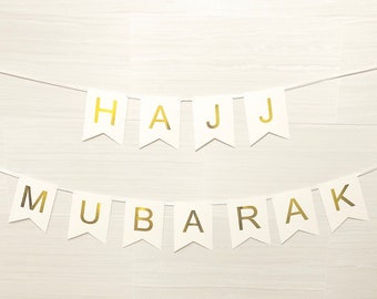 Hajj Mubarak Fishtail Banner