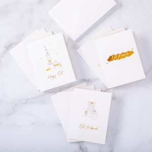 Cartões Eid Minimal (Conjunto de 12)