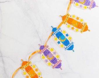 Mosaic Lantern DIY Banner Party Pack - Includes 6 Complete Banner Sets or 36 Lantern Bookmarks