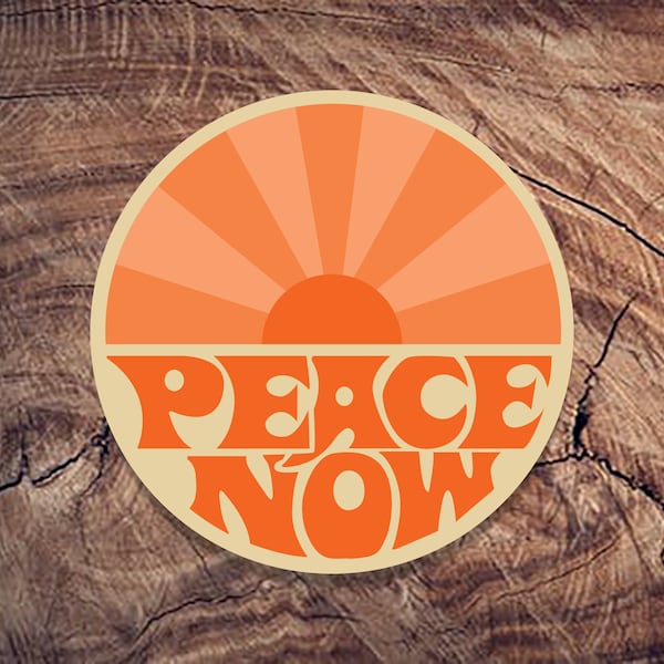 Peace Now Sticker, Vintage, Eco-Friendly, Hydro-flask, Van Sticker, Decal Car, Hippie Sticker, Peace Sticker, 1970