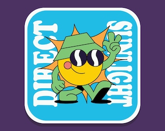 Direct Sunlight Plant Sticker | Waterproof Sticker | Plant Sticker | Water Bottle Sticker | Laptop Sticker | Eco-Friendly Sticker