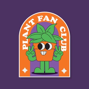 | autocollant Plant Fan Club Autocollant imperméable à l’eau | | d’autocollants végétaux Autocollant de bouteille d’eau | autocollant pour ordinateur portable | Autocollant écologique