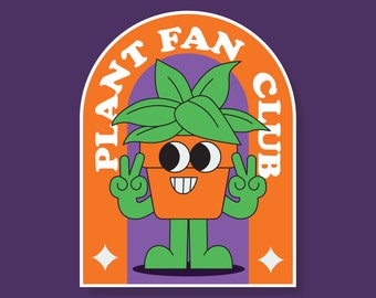 Plant Fan Club Sticker | Waterproof Sticker | Plant sticker | Water Bottle Sticker | Laptop Sticker | Eco-Friendly Sticker
