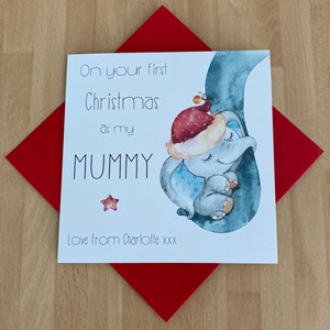 First Christmas as my Mummy Card , Mummy ,Personalised Card, Mummy Christmas,Nanny Card ,Grandma/Nanny/Nan/Mum/Sister/Auntie Xmas Keepsake