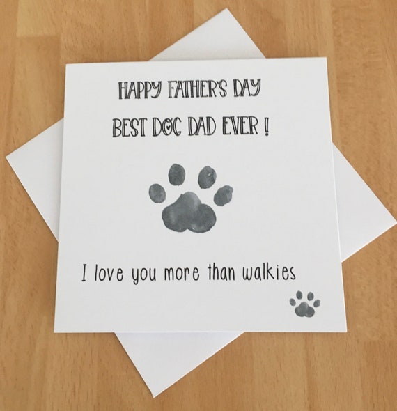 Funny Dad Fathers Day Card From the Dog Best Dog Dad Ever | Etsy