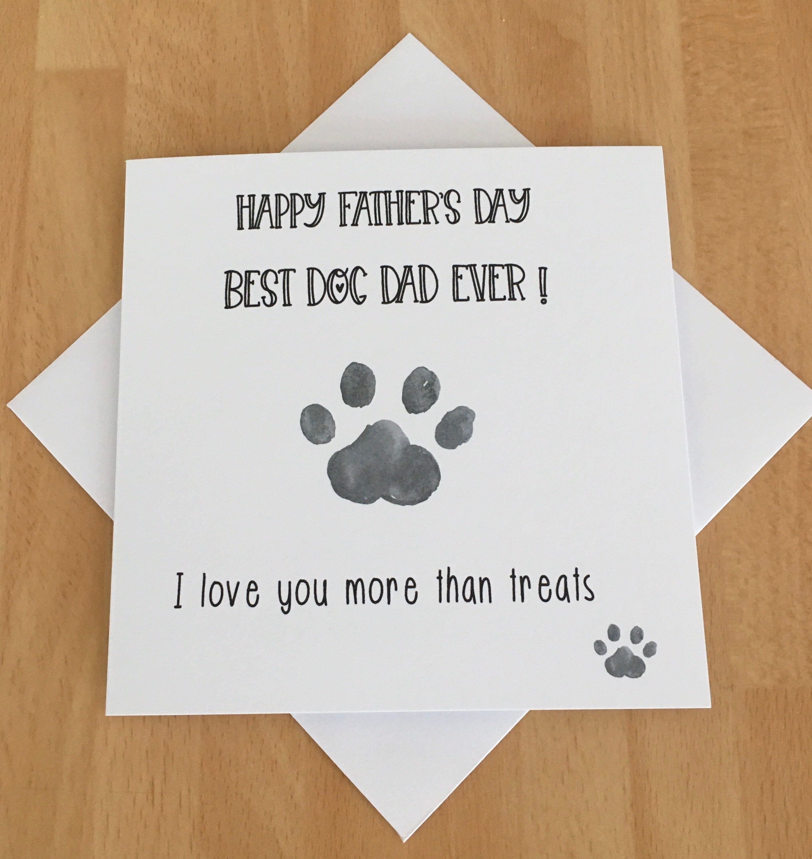 Funny Dad Fathers Day Card From the Dog Best Dog Dad Ever Etsy UK