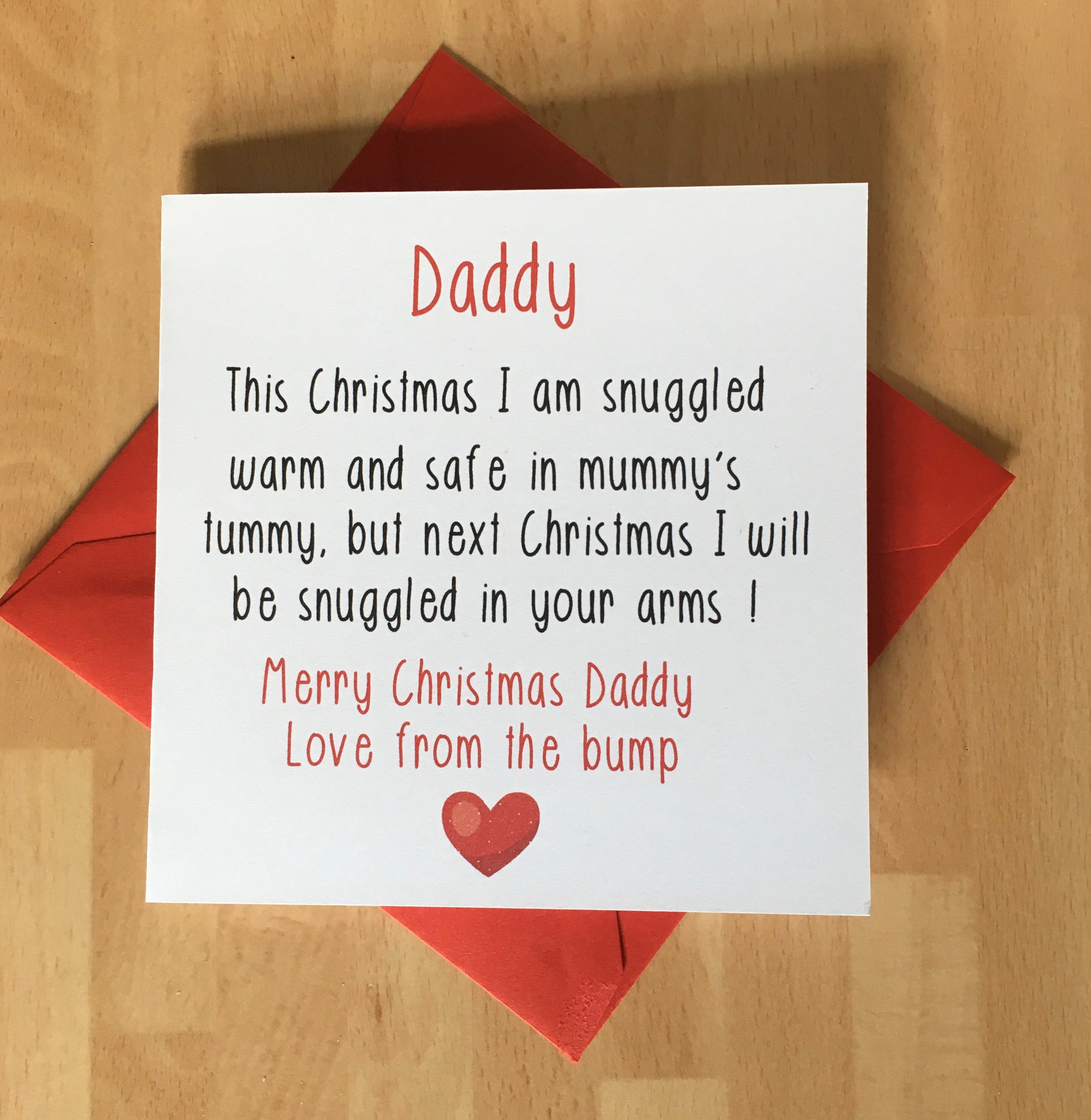 Bump Christmas Card Merry Christmas From The Bump Daddy To Etsy Hong Kong