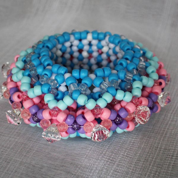 Cotton Candy 3D Diamond Kandi Cuff