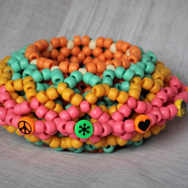 3D Retro Hippy Kandi Cuff