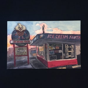 Carte postale fantaisie crème glacée 4 x 6 - carte pour gourmets - cadeau pour gourmets - Knoxville, Tennessee Illustration