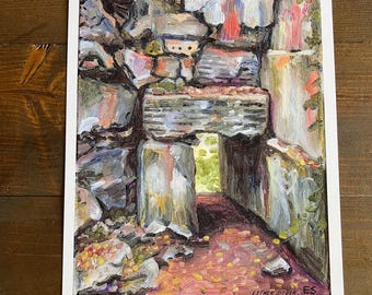 Ijams Quarry Keyhole 8x10 Print | Plein Air Oil Painting | East Tennessee Appalachian Aesthetic | Knoxville TN Art Print