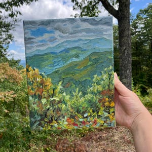 Foothills Parkway 8x10 Oil Painting | National Parks Plein Air | East Tennessee Appalachian Aesthetic | Southeast Forest Woodland Art