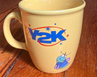 Y2K Mug Computer Bug Gonna Getcha Yellow Coffee Cup Hallmark Vintage coffee cup office present y2k gonna getcha