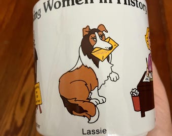 Vintage famous working women Russ Berrie funny feminist mug 1980s 8oz coffee cup office present