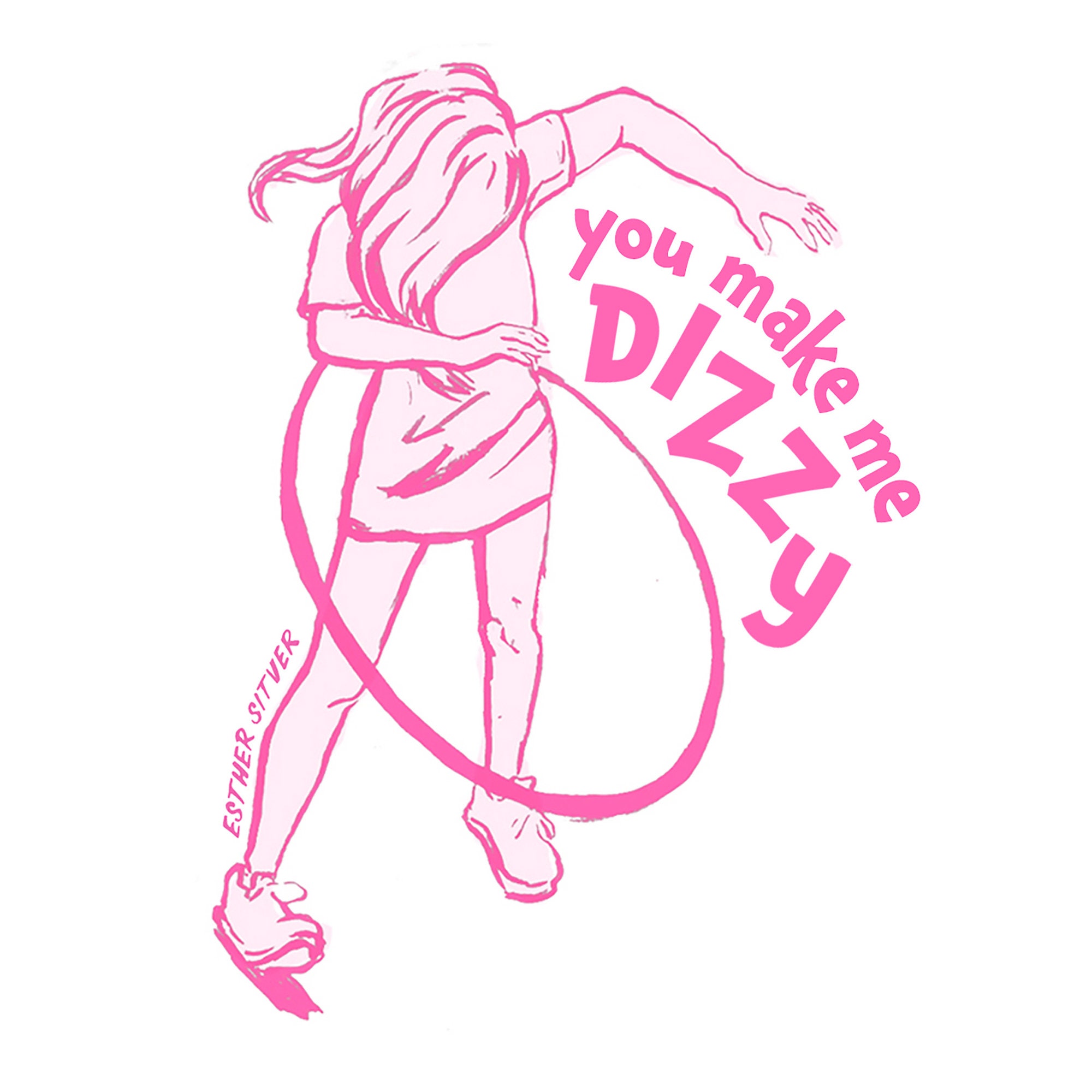 Valentine 3x4 Sticker You Make Me Dizzy Hula Hoop Valentine Etsy