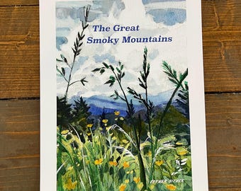 Great Smoky Mountains Watercolor Print | National Parks Illustration | Tennessee Appalachian Aesthetic | Southeast Forest Woodland Art Print
